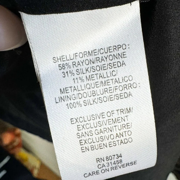 BCBG Runway Gold Metallic Flocked Velvet Floral Mini Dress S - Picture 8 of 8